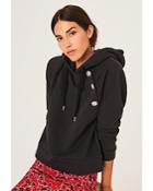 Ba & Sh Decorative Button Hoodie