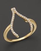 Khai Khai Diamond Wishbone Ring In 18k Yellow Gold, .2 Ct. T.w.