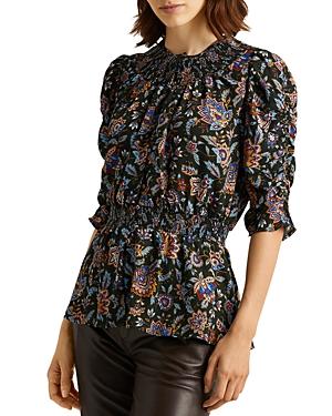 Lauren Ralph Lauren Printed Elbow Sleeve Blouse