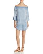 Billy T Off-the-shoulder Chambray Dress