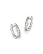 Diamond Inside Out Hoop Earrings In 14k White Gold, 0.30 Ct. T.w. - 100% Exclusive