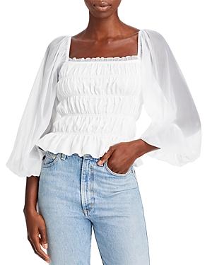 Lucy Paris Smocked Long Sleeve Top