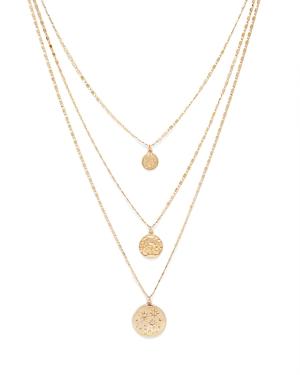 Aqua X Scout The City Pave Coin Layered Pendant Necklace, 24 - 100% Exclusive