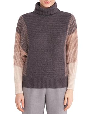 Peserico Knitted Color Blocked Mixed Yarn Sweater