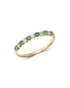 Bloomingdale's Emerald & Diamond Stacking Band Ring In 14k Yellow Gold - 100% Exclusive