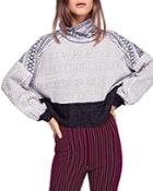 Free People At The Lodge Fair Isle Cropped Sweater