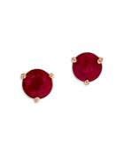 Bloomingdale's Ruby Martini Setting Stud Earrings In 14k Rose Gold - 100% Exclusive