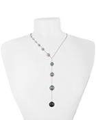 Majorica Illusion White And Grey Graduated Y Necklace, 16