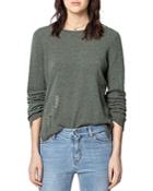 Zadig & Voltaire Distressed Cashmere Pullover Sweater