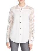 Chelsea And Walker Zonia Lace-panel Blouse
