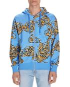 Versace Jeans Couture Garland Baroque Print Hooded Sweatshirt