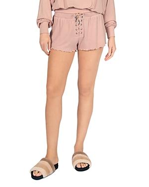 Vintage Havana Ribbed Lace Up Shorts