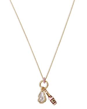 Kurt Geiger London Pave & Imitation Pearl Oyster Long Pendant Necklace, 36