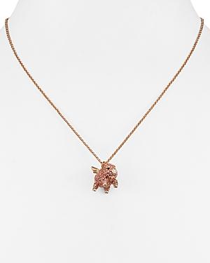 Kate Spade New York Mini Flying Pig Pendant Necklace, 16