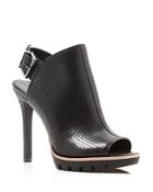 Kenneth Cole Eve Perforated Lug Sole High Heel Sandals