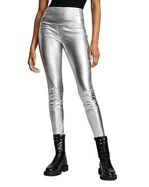 Allsaints Cora Leather Foil Leggings