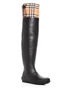 Burberry Women's Freddie Vintage Check Over-the-knee Rain Boots