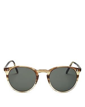 Oliver Peoples Unisex O'malley Mirrored Round Sunglasses, 48mm