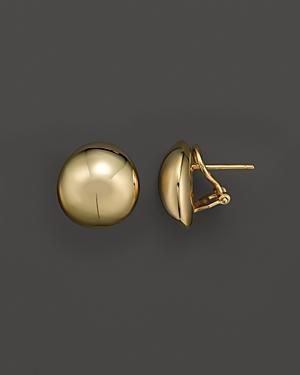 Roberto Coin 18k Yellow Gold Round Button Earrings