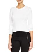 Dkny Long Sleeve Cropped Pullover
