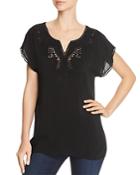 Johnny Was Navi Embroidered Lace Top