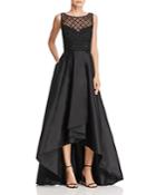 Adrianna Papell Beaded-bodice High/low Gown
