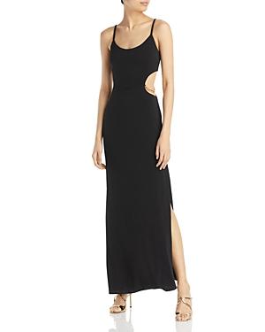 Aqua Chain Trim Long Evening Gown - 100% Exclusive