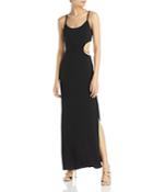 Aqua Chain Trim Long Evening Gown - 100% Exclusive