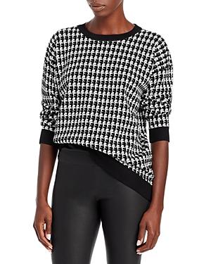 Karl Lagerfeld Paris Houndstooth Print Sweater