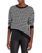 Karl Lagerfeld Paris Houndstooth Print Sweater