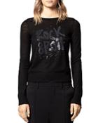 Zadig & Voltaire Sequined Rock & Roll Cashmere Sweater