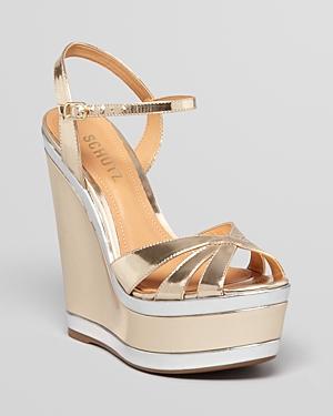 Schutz Platform Wedge Sandals