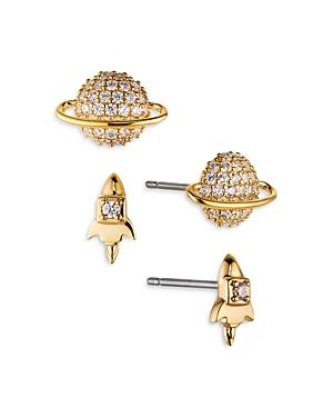 Nadri Desert Oasis Saturn & Rocket Earrings, Set Of 2