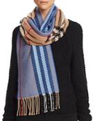 Burberry Giant Check Color-block Wool Scarf