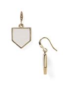 Abs By Allen Schwartz Leather Drop Earrings