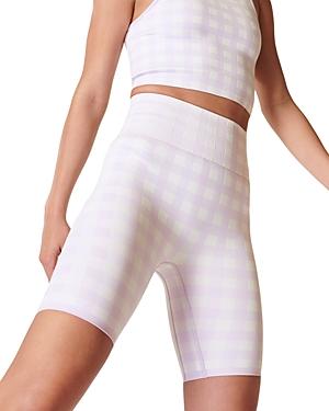 Sweaty Betty Gingham High Waist 9 Bike Shorts