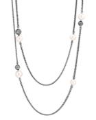 John Hardy Sterling Silver Classic Chain Cultured Freshwater Pearl 72 Double-row Sautoir Necklace