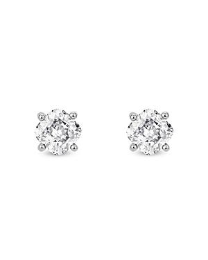 Lightbox Jewelry Solitaire Basics Lab Grown Diamond Stud Earrings In 10k White Gold, 1.0 Ct. T.w.