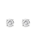 Lightbox Jewelry Solitaire Basics Lab Grown Diamond Stud Earrings In 10k White Gold, 1.0 Ct. T.w.