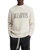Allsaints Textured Waffle Knit Logo Sweater