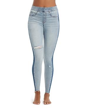 Spanx Distressed Skinny Jeans With Side Stripe