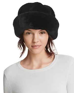 Surell Shearling Sheepskin Snowball Hat