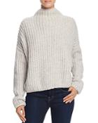 Suncoo Poppy Funnel Neck Ribbed Sweater