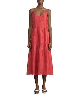 Lafayette 148 New York Hartford Clipped Stripe Midi Dress