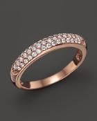 Diamond Pave Band In 14k Rose Gold, .30 Ct. T.w.