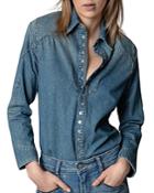 Zadig & Voltaire Thelmus Snap Chambray Shirt