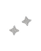 Kc Designs 14k White Gold Small Starburst Diamond Stud Earrings