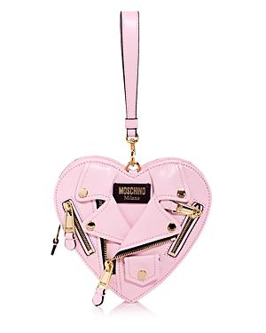Moschino Moto Jacket Heart Leather Shoulder Bag