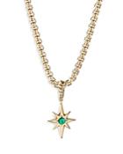 David Yurman 18k Yellow Gold North Star Amulet With Emeralds