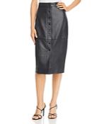 Equipment Violette Leather Pencil Skirt